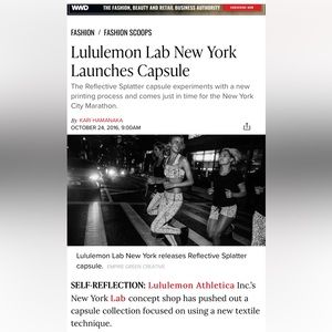 Lululemon lab reflective black splatter sculpt tank. Size 6/S. Black mesh combo.